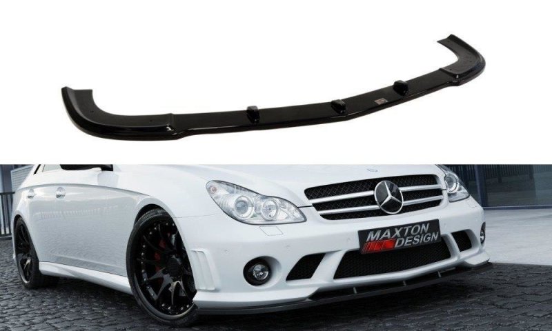Maxton Front Ansatz für MERCEDES C-KLASSE C219 - W204 AMG LOOK schwarz Hochglanz ME-CLS-219-AMG204-FD1-G