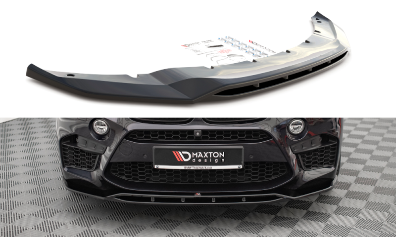 Maxton Front Ansatz V.2 für BMW X5 M F15 schwarz Hochglanz BM-X5M-15-FD2G+FD2R-G