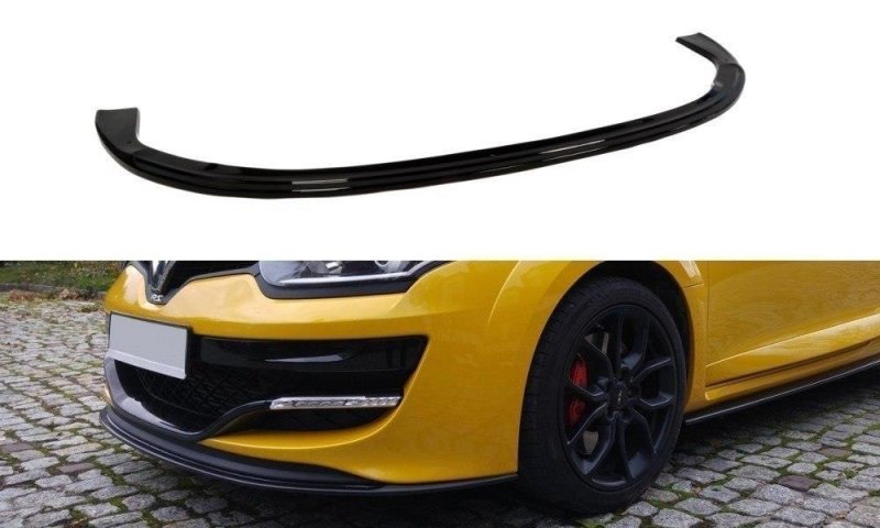 Maxton Front Ansatz für RENAULT MEGANE 3 RS v.1 schwarz Hochglanz RE-ME-3-RS-FD1-G
