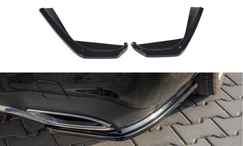 Maxton Heck Ansatz Flaps Diffusor für Mercedes-Benz E43 AMG / AMG-Line W213 schwarz Hochglanz ME-E-213-AMGLINE-RSD1-G
