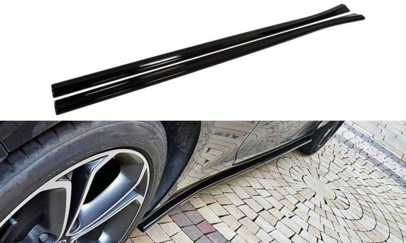 Maxton Seitenschweller Ansatz Cup Opel Astra J GTC schwarz Hochglanz OP-AS-4-GTC-SD1-G