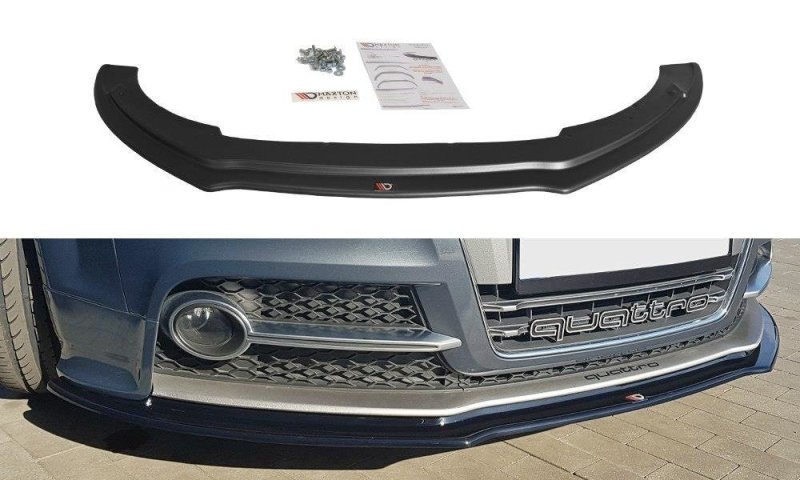 Maxton Front Ansatz V.1 für Audi TT S Mk2 (8J) schwarz Hochglanz AU-TT-2-S-FD1-G