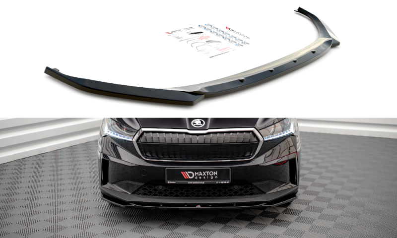 Maxton Front Ansatz V.3 für Skoda Enyaq iV Carbon Look SK-EN-1-FD3-C