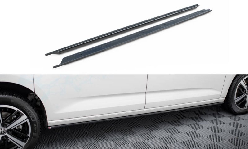 Maxton Seitenschweller Ansatz VW Caddy Maxi Mk5 schwarz Hochglanz VW-CA-5-MAXI-SD1-G