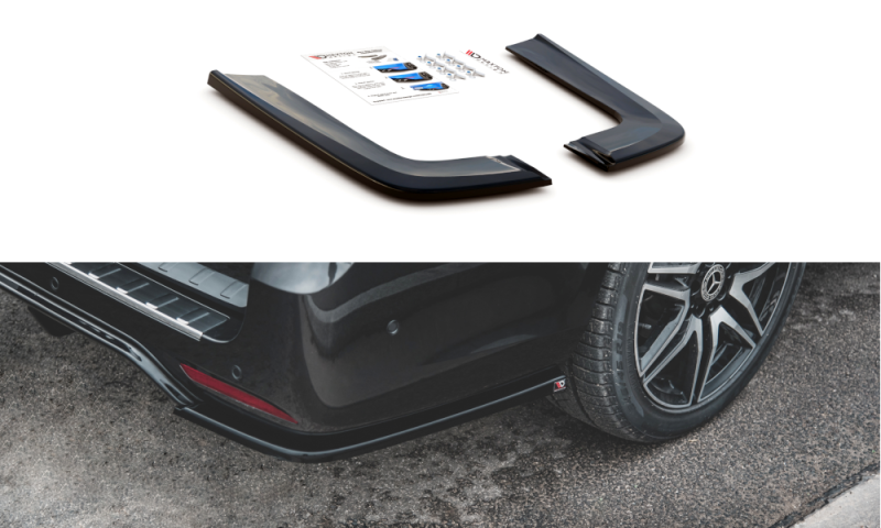 Maxton Heck Ansatz Flaps Diffusor V.2 für Mercedes-Benz V-Klasse AMG-Line W447 Facelift schwarz Hochglanz ME-V-447F-AMGLINE-RSD2-G