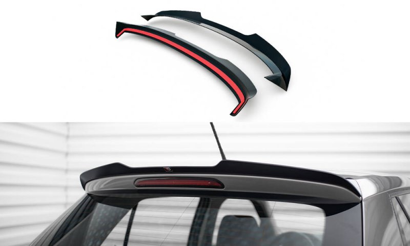 Maxton Spoiler CAP Abrisskante Skoda Fabia Hatchback Mk3 schwarz Hochglanz SK-FA-3-HB-CAP1-G