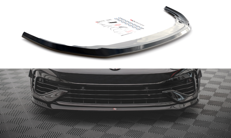 Maxton Front Ansatz V.5 für Volkswagen Golf R Mk8 schwarz Hochglanz VW-GO-8-R-FD5-G