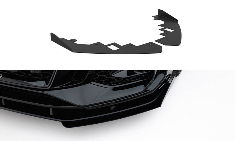 Maxton Front Flaps Flaps Audi RS5 Coupe / Sportback F5 schwarz Hochglanz AURS52SBCNC-FSF1-G