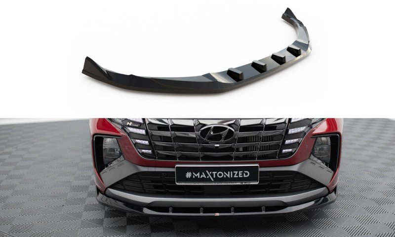 Maxton Front Ansatz V.1 Hyundai Tucson N-Line Mk4 schwarz Hochglanz HY-TU-4-NLINE-FD1-G