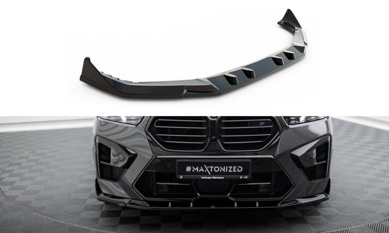 Maxton Front Ansatz V.2 BMW X5 M F95 Facelift schwarz Hochglanz BM-X5M-F95F-FD2-G
