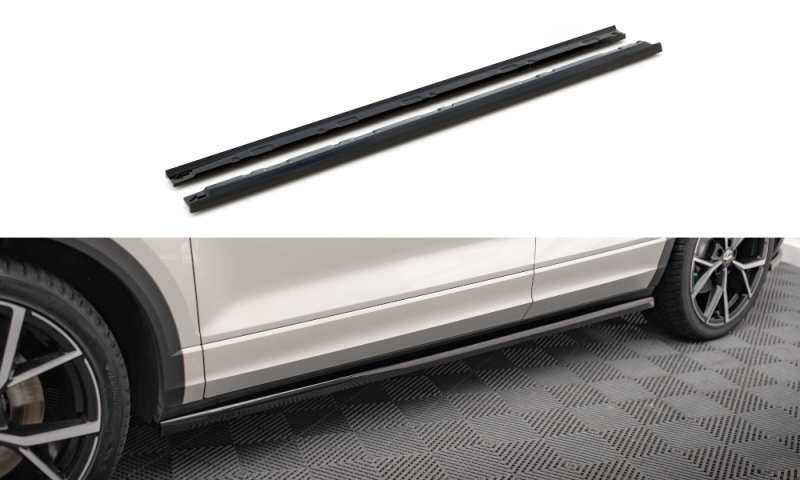 Maxton Seitenschweller Ansatz für Volkswagen T-Roc R Mk1 Facelift schwarz Hochglanz VW-T-ROC-1-R-SD1-G