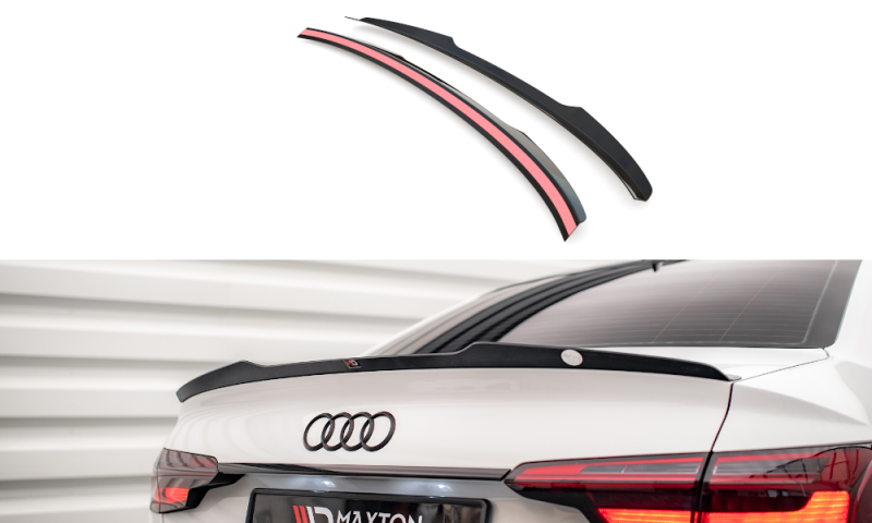 Maxton Spoiler CAP für Audi A4 Limousine B9 Facelift schwarz Hochglanz AU-A4-B9F-CAP1-G
