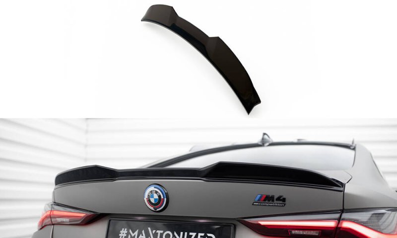 Maxton Spoiler CAP Abrisskante 3D BMW M4 G82 / M440i G22 / 4 M-Paket G22 schwarz Hochglanz BM-4-G82-M-CAP3D1-G