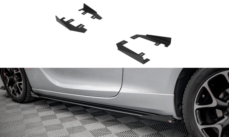 Maxton Side Flaps Opel Astra GTC OPC-Line J schwarz Hochglanz OPASJGTCOPCLINECNC-SF1-G