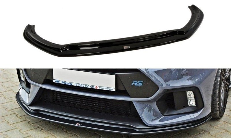 Maxton Front Ansatz V.3 für Ford Focus RS Mk3 schwarz Hochglanz FO-FO-3-RS-FD3-G