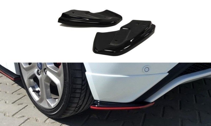 Maxton Heck Ansatz Flaps Diffusor für Ford Fiesta ST / ST-Line / Zetec S Mk7 FL schwarz Hochglanz FO-FI-7F-ST-RSD1-G