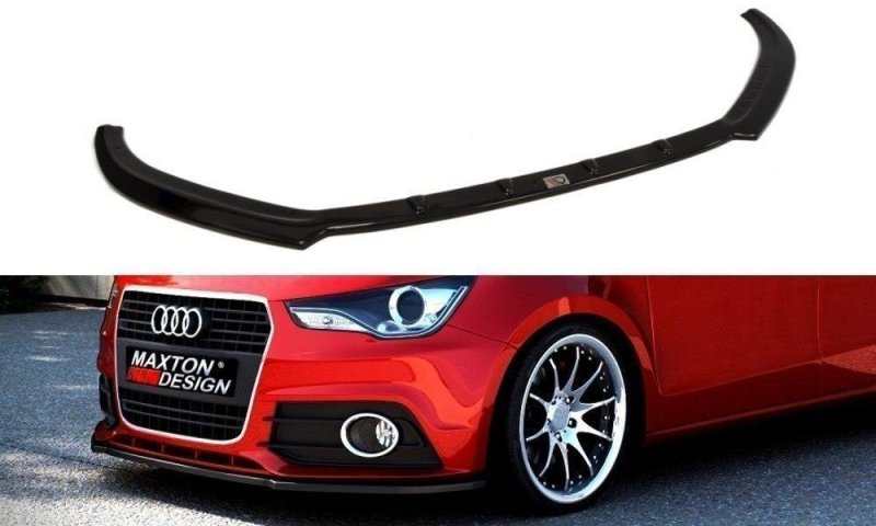 Maxton Front Ansatz für Audi A1 8X schwarz Hochglanz AU-A1-8X-FD1-G