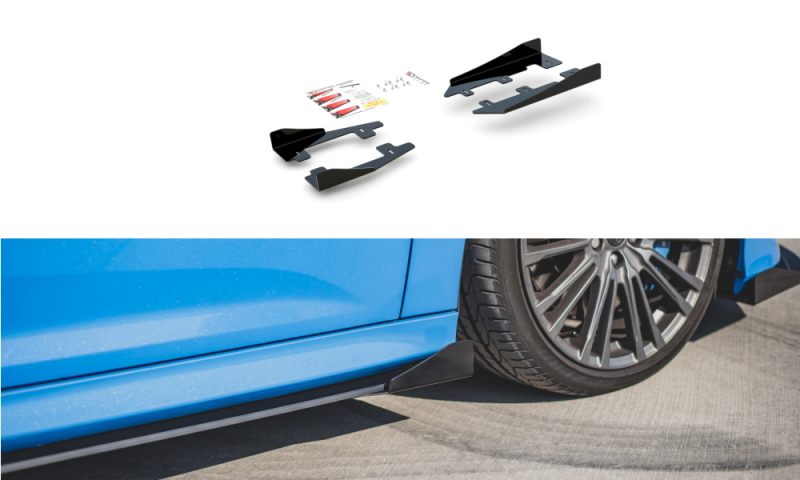 Maxton Side Flaps Ford Focus RS Mk3 schwarz Hochglanz FOFO3RSCNC-SRF1-G