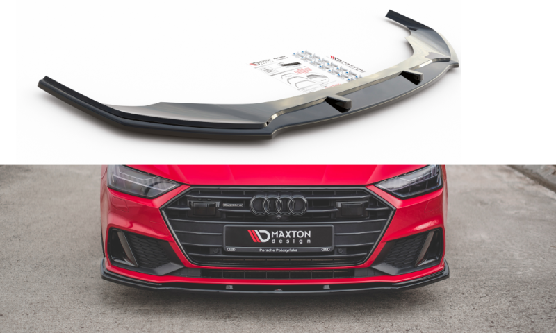 Maxton Front Ansatz V.2 für Audi A7 C8 S-Line / S7 C8 schwarz Hochglanz AU-A7-C8-SLINE-FD2-G