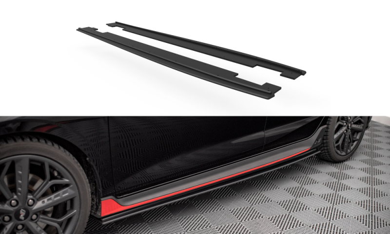 Maxton Street Pro Seitenschweller Ansatz für Hyundai I20 N Mk3 HYI203NCNC-SD1B