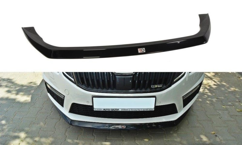 Maxton Front Ansatz V.2 für Skoda Octavia RS Mk3  schwarz Hochglanz SK-OC-3-RS-FD2-G