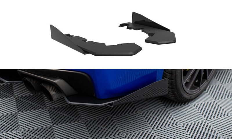 Maxton Street Pro Heck Ansatz Flaps Diffusor + Flaps Subaru WRX STI Mk1 schwarz Hochglanz SUIM4FWRXSTICNC-RSD1B+RSF1-G
