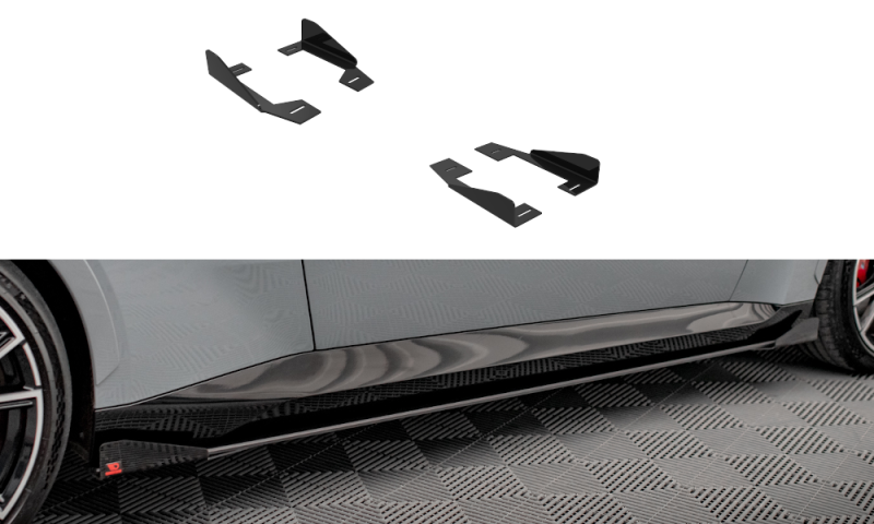 Maxton Side Flaps BMW 2 Coupe M-Paket / M240i G42 schwarz Hochglanz BM242MPACKCNC-SF1-G