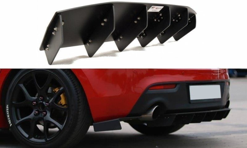 Maxton Diffusor Heck Ansatz für Heckschürze für MAZDA 3 MK2 MPS MA-3-2-MPS-CNC-RS1