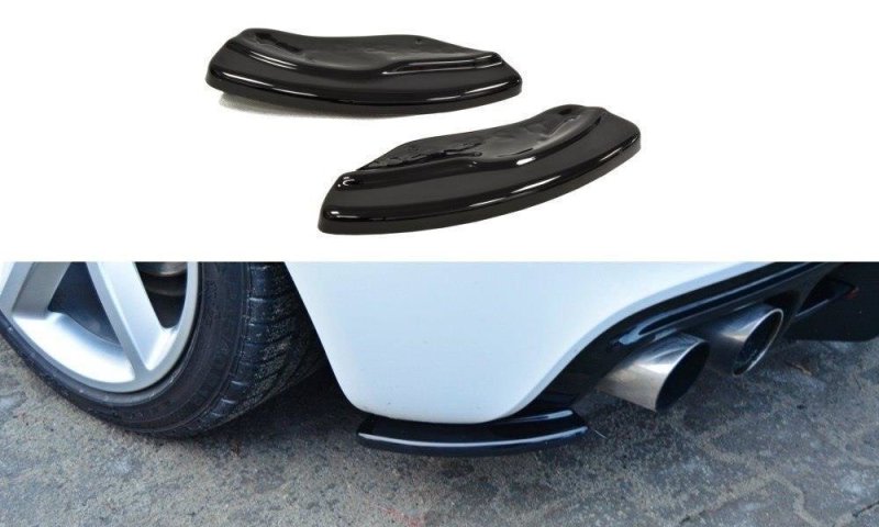 Maxton Heck Ansatz Flaps Diffusor für Audi TT S 8J schwarz Hochglanz AU-TT-2-SLINE-RSD1-G