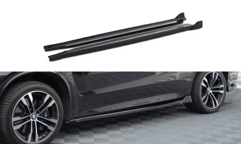 Maxton Seitenschweller Ansatz V.2 BMW X5 M-Paket F15 schwarz Hochglanz BM-X5-15-M-SD2-G