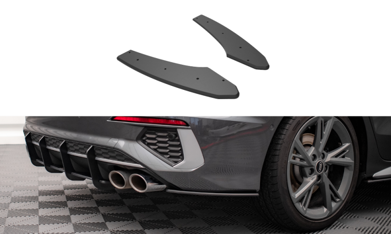 Maxton Street Pro Heck Ansatz Flaps Diffusor für Audi S3 Limousine 8Y AUS38YSCNC-RSD1B
