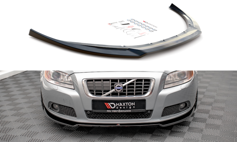 Maxton Front Ansatz V.2 für Volvo V70 Mk3 schwarz Hochglanz VO-V70-3-FD2-G