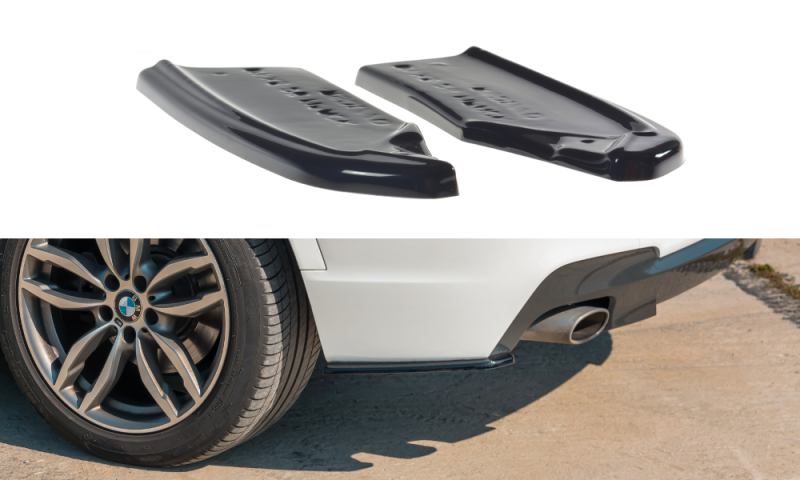 Maxton Heck Ansatz Flaps Diffusor für BMW X3 F25 M-Paket Facelift  schwarz Hochglanz BM-X3-25-MPACK-RSD1-G