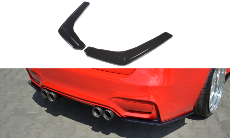 Maxton Heck Ansatz Flaps Diffusor V.1 für BMW M3 F80 schwarz Hochglanz BM-3-80-M-RSD1-G