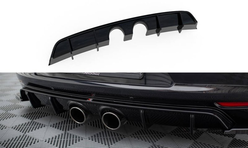Maxton Diffusor Heck Ansatz V.2 VW Scirocco Mk3 (R32 Auspuff) schwarz Hochglanz VW-SC-3-RS2G+RS2R-G