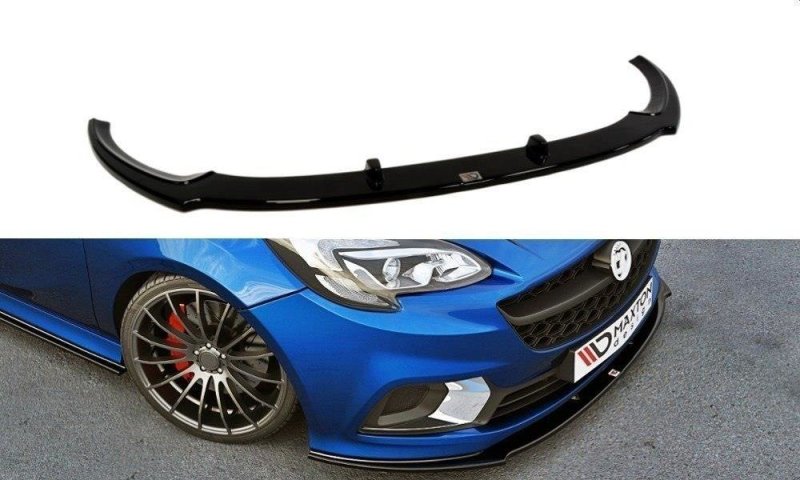Maxton Front Ansatz für OPEL CORSA E OPC / VXR schwarz Hochglanz OP-CO-E-OPC-FD1-G