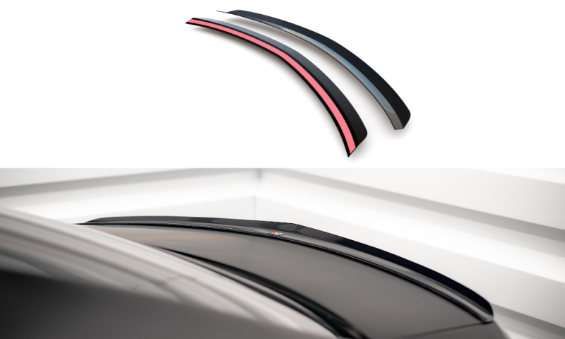 Maxton Spoiler CAP für Mercedes-Benz C Limousine W204 / C Coupe C204 schwarz Hochglanz ME-C-204F-AMGLINE-CAP1-G