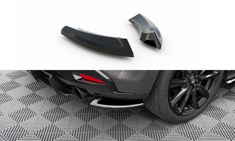 Maxton Heck Ansatz Flaps Diffusor Mazda 3 Mk4 schwarz Hochglanz MA-3-4-RSD1-G