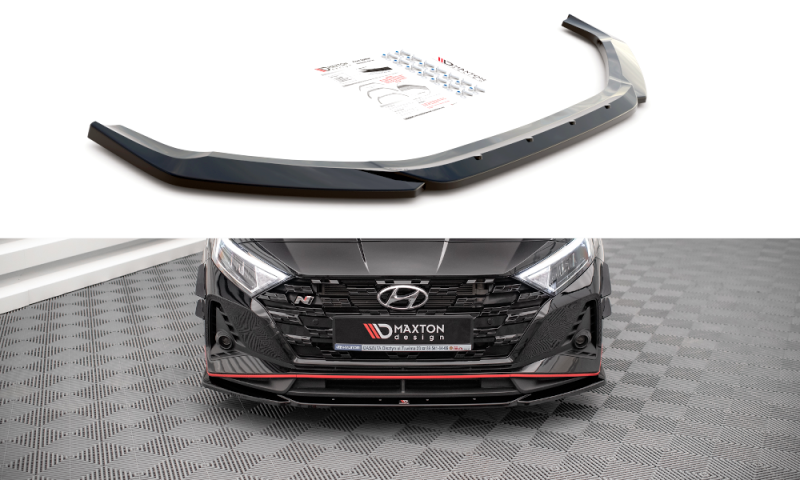 Maxton Front Ansatz V.3 für Hyundai I20 N Mk3 schwarz Hochglanz HY-I20-3-N-FD3-G