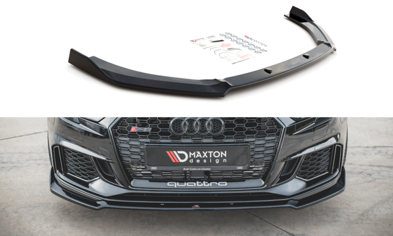 Maxton Front Ansatz V.3 für Audi RS3 8V FL Sportback schwarz Hochglanz AU-RS3-8VF-FD3-G