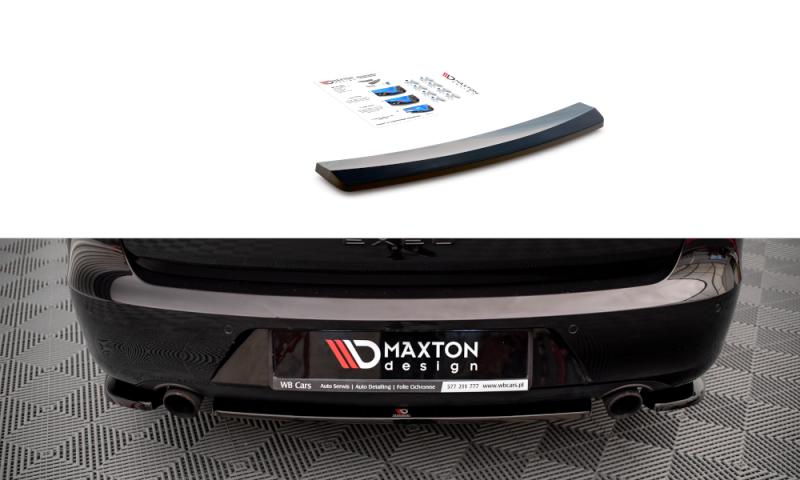 Maxton Mittlerer Diffusor Heck Ansatz für Seat Exeo schwarz Hochglanz SE-EX-1-K-RD1-G