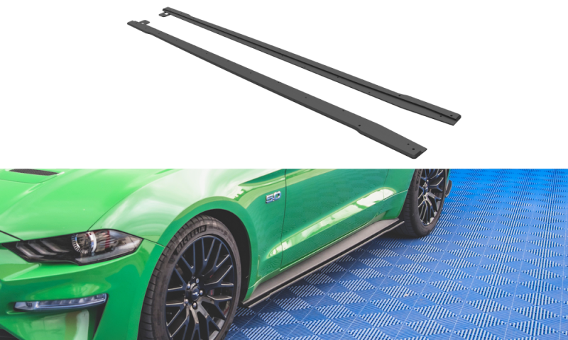 Maxton Street Pro Seitenschweller Ansatz für V.1 für Ford Mustang GT Mk6 Facelift FOMU6FGTCNC-SD1B
