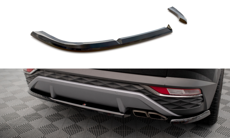 Maxton Heck Ansatz Flaps Diffusor für Hyundai Tucson Mk4 schwarz Hochglanz HY-TU-4-RSD1-G