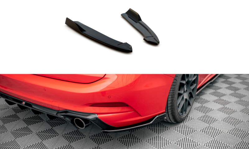 Maxton Heck Ansatz Flaps Diffusor V.8 Ford Focus Kombi ST Mk4 schwarz Hochglanz FO-FO-4-STLINE-ES-RSD8-G