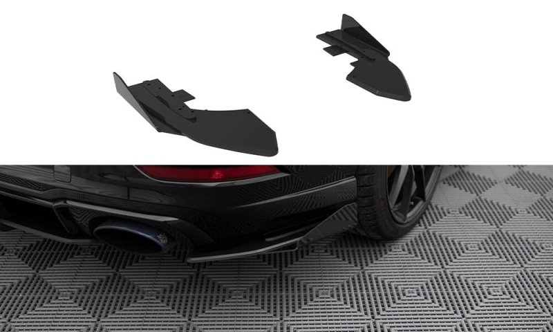 Maxton Street Pro Heck Ansatz Flaps Diffusor + Flaps Audi RS3 Limousine 8V Facelift schwarz Hochglanz AURS38VFSCNC-RSD1B+RSF1-G
