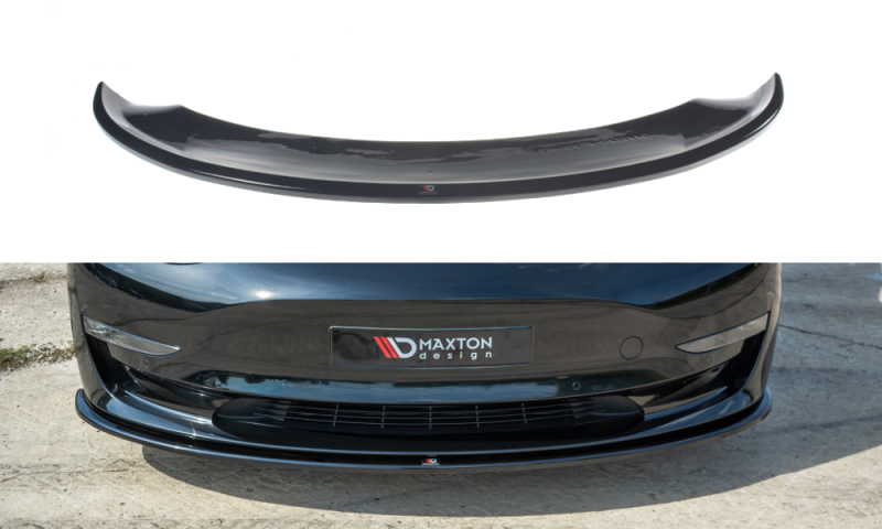 Maxton Front Ansatz für Tesla Model 3 schwarz Hochglanz TE-MODEL3-1-FD1-G