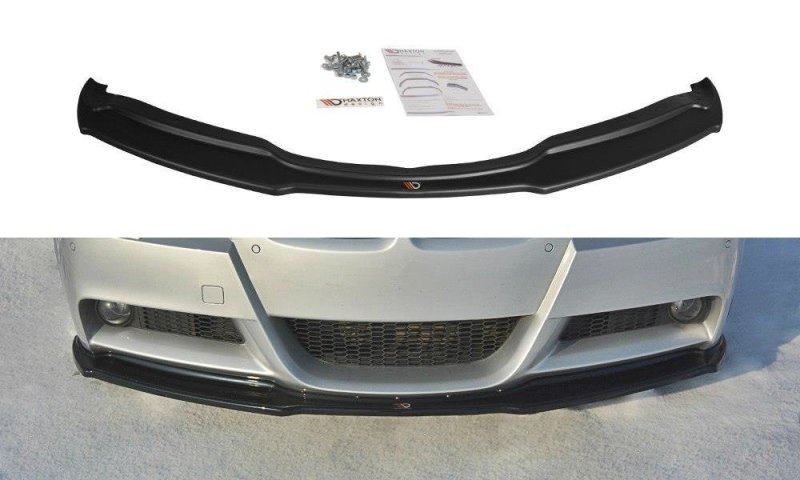 Maxton Front Ansatz V.1 für BMW 3er E90 M Paket schwarz Hochglanz BM-3-90-MPACK-FD1-G