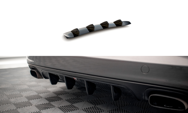 Maxton Diffusor Heck Ansatz für Porsche Panamera / Panamera Diesel 970 schwarz Hochglanz PO-PA-970-RS1-G