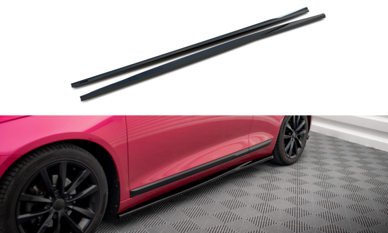 Maxton Seitenschweller Ansatz für Volkswagen Scirocco Mk3 schwarz Hochglanz VW-SC-3-SD1-G