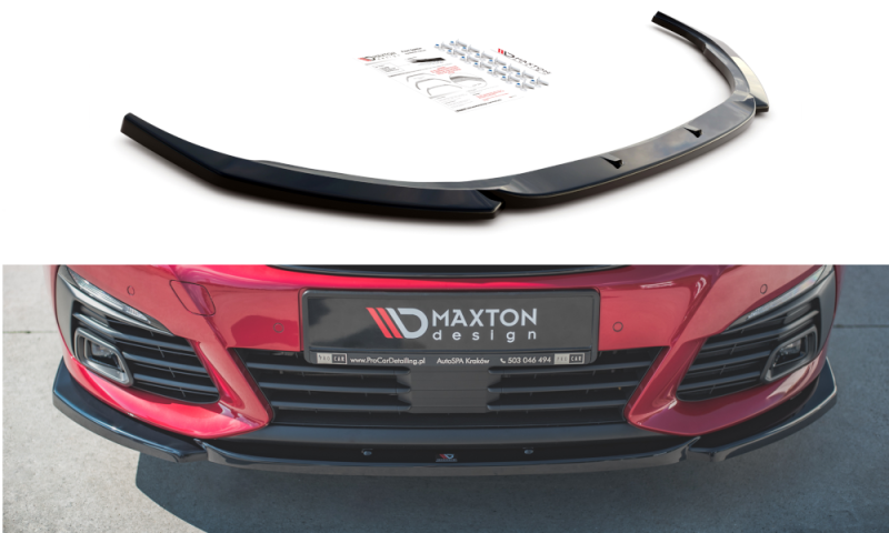 Maxton Front Ansatz V.2 für Peugeot 308 GT Mk2 Facelift schwarz Hochglanz PE-308-2F-GT-FD2-G